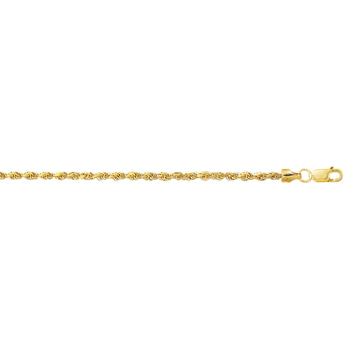 10K Gold 2.0mm Lite Rope Chain