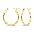 14 Karat Yellow Gold 2mm Wire Hoop Earrings - 14E00360