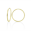 14 Karat Yellow Gold 1mm Wire Hoop Earrings - 14E00361