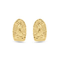 14 Karat Yellow Gold Our Lady of Guadalupe Screw Back Earrings - 14E00413