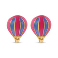 14 Karat Yellow Gold Hot Air Balloon Screw Back Earrings - 14E00423