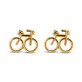 14 Karat Yellow Gold Bicycle Screw Back Earrings - 14E00428