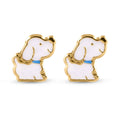 14 Karat Yellow Dog Screw Back Earrings - 14E00429