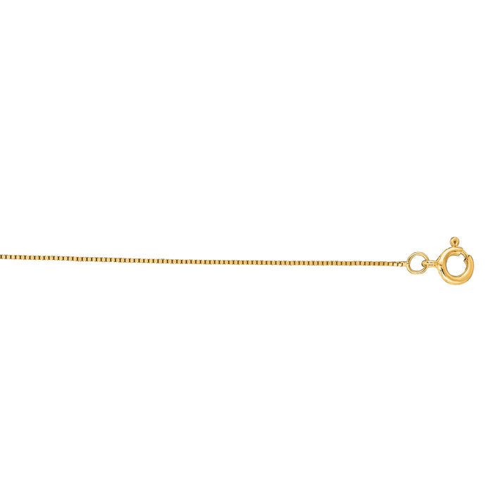 14K Gold 0.50mm Classic Box Chain
