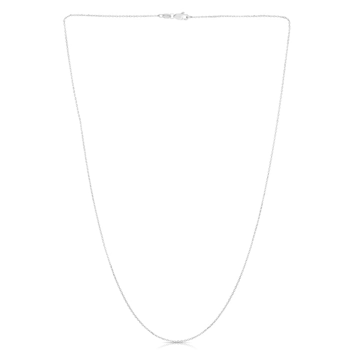 14K Gold 0.87mm Diamond Cut Cable Chain