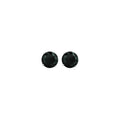 14K Gold 6mm Black CZ Stud Earring