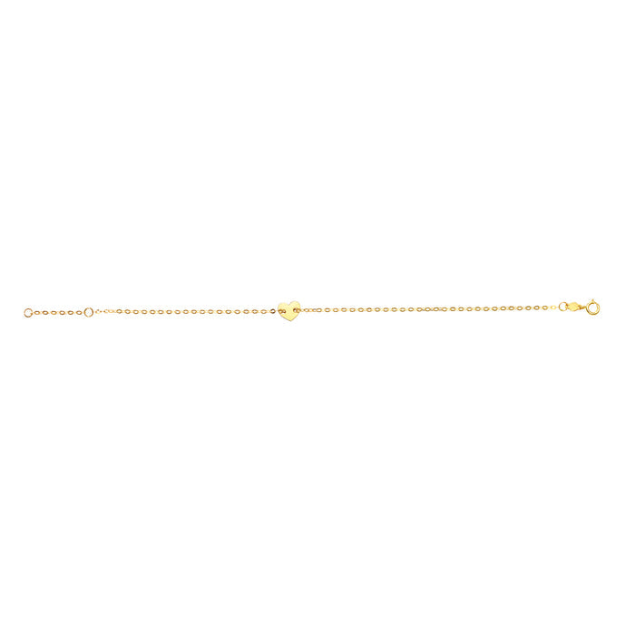14K Gold Heart Bracelet