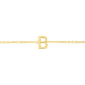 14K Mini Initial B Bracelet