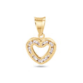14 Karat Yellow Gold 8.5mm Heart CZ Pendant - 14P00113