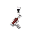 925 Rhodium Plated Sterling Silver Bottled Wine Charm  - CHARM00104