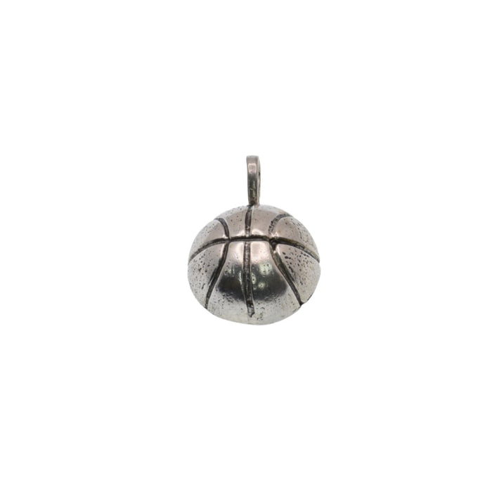 925 Silver Oxidized Basketball Charm - CHARM0049