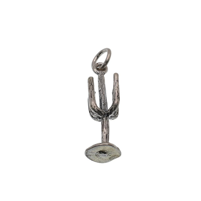 925 Silver Oxidized Cactus Charm - CHARM0084