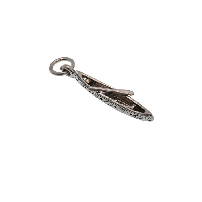 925 Silver Oxidized Canoe Charm - CHARM0083