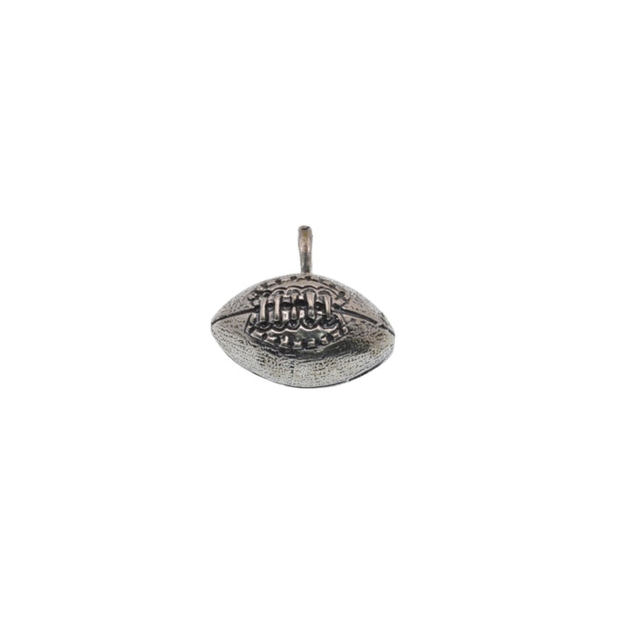 925 Silver Oxidized Football Charm - CHARM0048