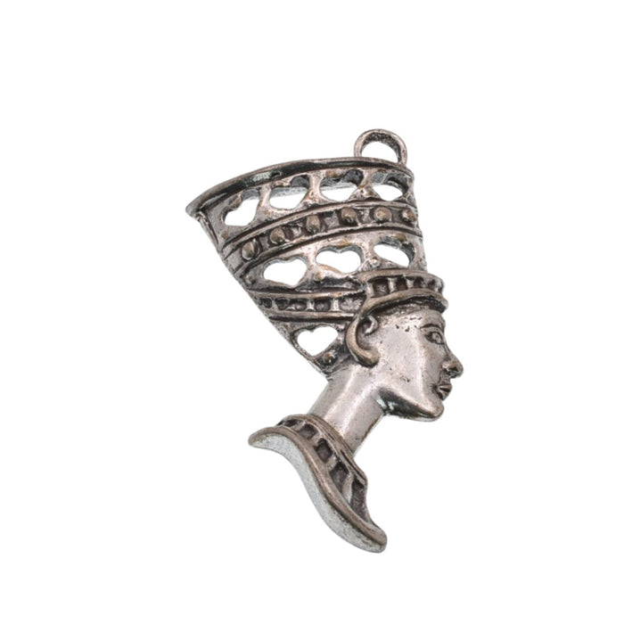 925 Silver Oxidized Nefertiti Charm - CHARM0081