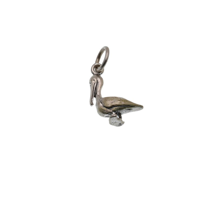 925 Silver Oxidized Pelican Charm - CHARM0090