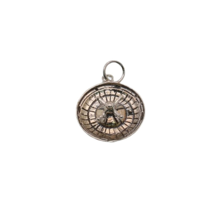 925 Silver Oxidized Roulette Wheel Charm - CHARM0071