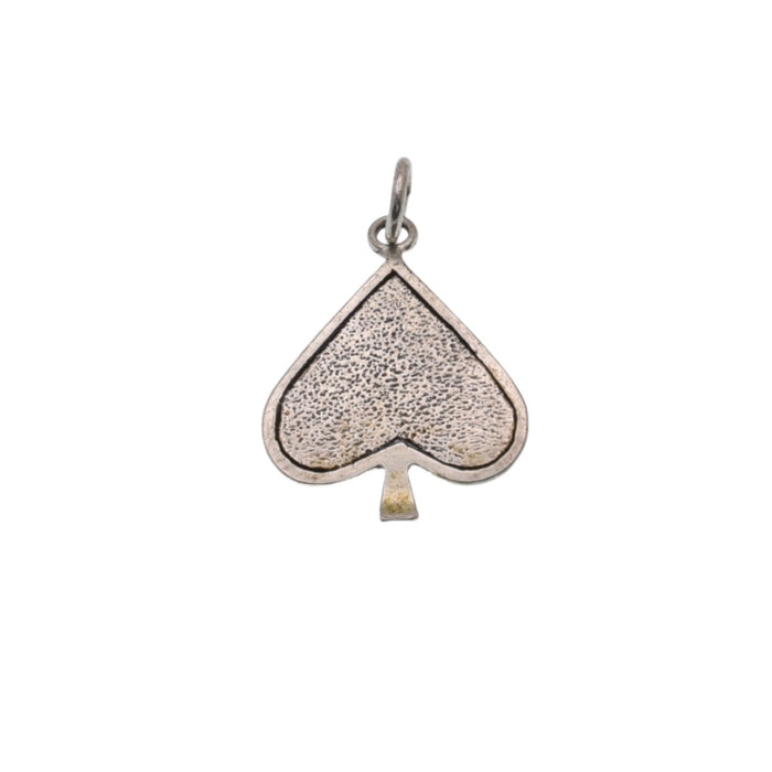 925 Silver Oxidized Spades Charm - CHARM0077