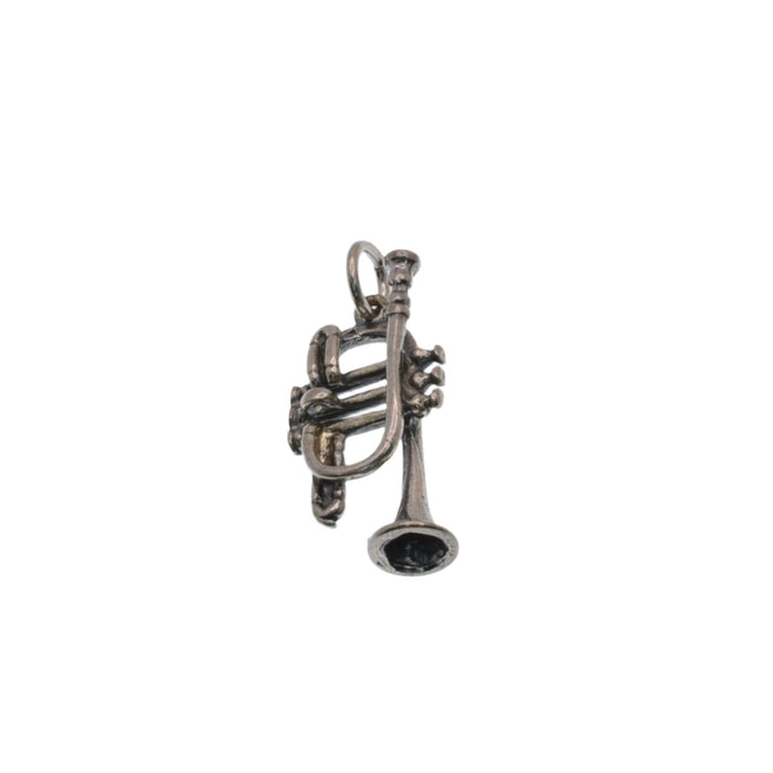 925 Silver Oxidized Trumpet Charm - CHARM0072