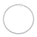 925 Sterling Rhodium Plated 2.4mm Tennis Clear CZ Bracelet - BSB0014