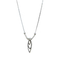 925 Sterling Silver Ascending Almond Drop Necklace - SPN00011