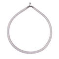 925 Sterling Silver Black Rhodium Plated Mesh Inlay Swarovski Crystals Necklace - ECN00014BL
