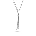 925 Sterling Silver Black Rhodium Plated Multi Beads Accent Cable Chain Necklace - ECN008