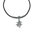 925 Sterling Silver Chinese Character Long Life Rubber Necklace - SPN00004