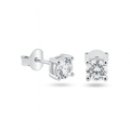 925 Sterling Silver Moissanite Round Push Back Earring - MBGE00003