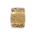 Clearance-925 Sterling Silver Matte Finish Enamel Gold Filigree Design Pendant - SPP00013