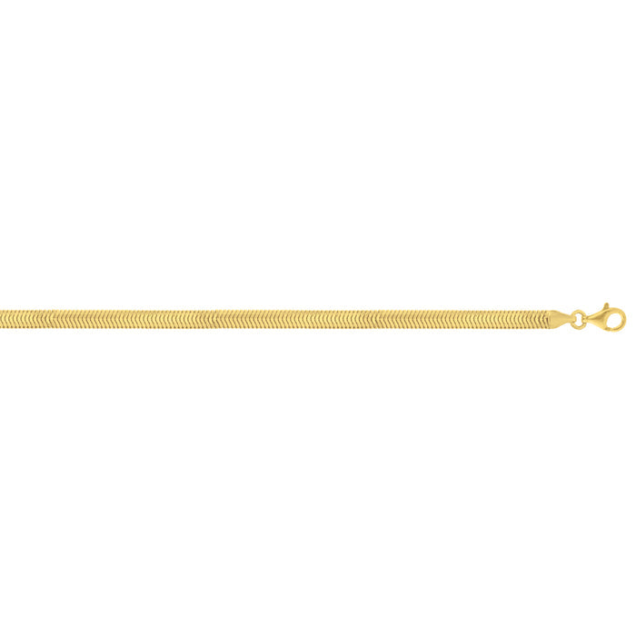 Gold Over Silver 4.2mm Oval Snake Chain