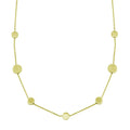 925 7 Disc Sterling Silver Gold Plated Necklace - VGC16GP | Silver Palace Inc.