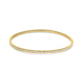 Gold Plated 925 Sterling Silver Clear CZ 2.8mm Bangle Bracelet - SPB00020GP