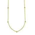 Silver 925 Gold Plated Correana 7 Knot Charm Necklace - ITN00148-GP | Silver Palace Inc.