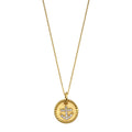 Silver 925 Gold Plated CZ Round Anchor Necklace - GMN00185GP | Silver Palace Inc.