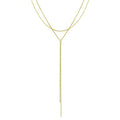 Silver 925 Gold Plated Dangling Chain Necklace - STP01697GP | Silver Palace Inc.