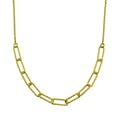 Silver 925 Gold Plated Diamond Cut Link Chain Necklace - ITN00135-GP | Silver Palace Inc.