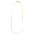 Silver 925 Gold Plated Flat Rolo Slider Adjustable Chain Necklace - DIN00013GP | Silver Palace Inc.