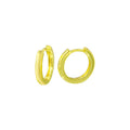 Silver 925 Gold Plated huggie hoop Earrings - STE01297-GP | Silver Palace Inc.