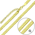 Silver 925 Gold Plated Miami Cuban Chain Link with Extension 6.5mm - CH478 GP | Silver Palace Inc.