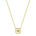 Silver 925 Gold Plated Northern Star Necklace - STP01774GP | Silver Palace Inc.