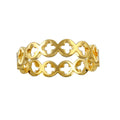 Silver 925 Gold Plated Open Cross Disc Link Ring - GMR00322GP | Silver Palace Inc.