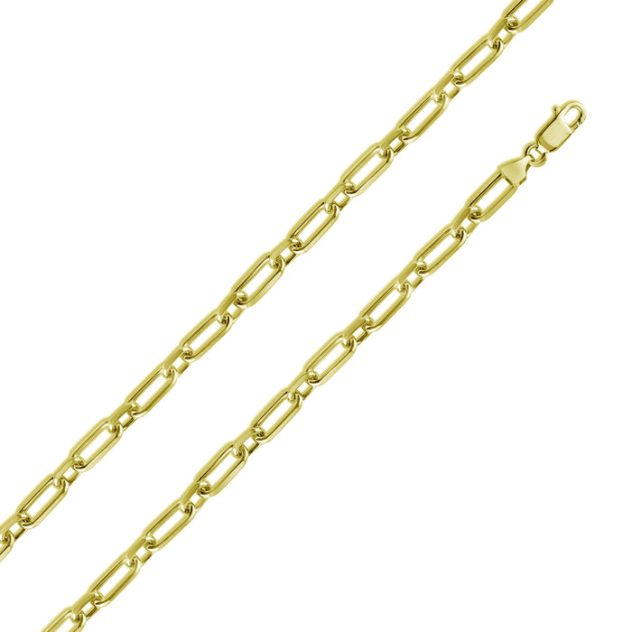 Silver 925 Gold Plated Paperclip Alternating Link Chain 6mm - CH541 GP | Silver Palace Inc. #plating_gold