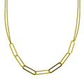 Silver 925 Gold Plated Thin Curb Link Necklace - ITN00136-GP | Silver Palace Inc.