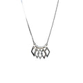 High Polish 925 Sterling Silver Dainty Multi Diamond Shaped Dangle Necklace - SPN00018