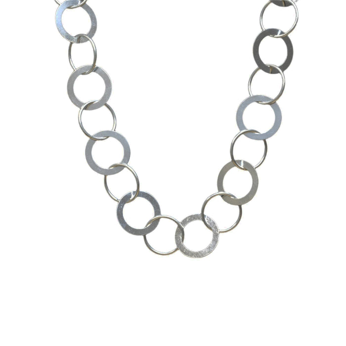 High Polish 925 Sterling Silver Multi Ring Necklace - SPN00020