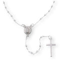 Silver 925 High Polished 2.5mm Smooth Bead Plain Cross Rosary - ORP00001 | Silver Palace Inc.