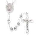 Silver 925 High Polished 5mm Smooth Bead Rosary - ORP00004 | Silver Palace Inc.