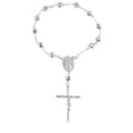 Silver 925 High Polished Diamond V-Cut Beads Rosary 4mm - RJP00001 | Silver Palace Inc.