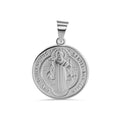 High Polished 925 Sterling Silver Edge San Benito Medallion Pendant - JCA025-R22